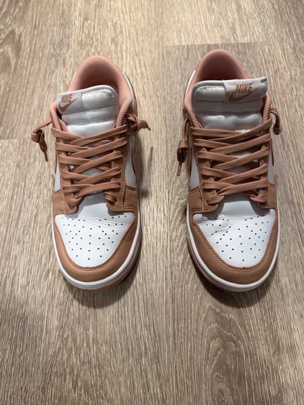 Nike Low-Top Sneakers in White and Dusty Pink